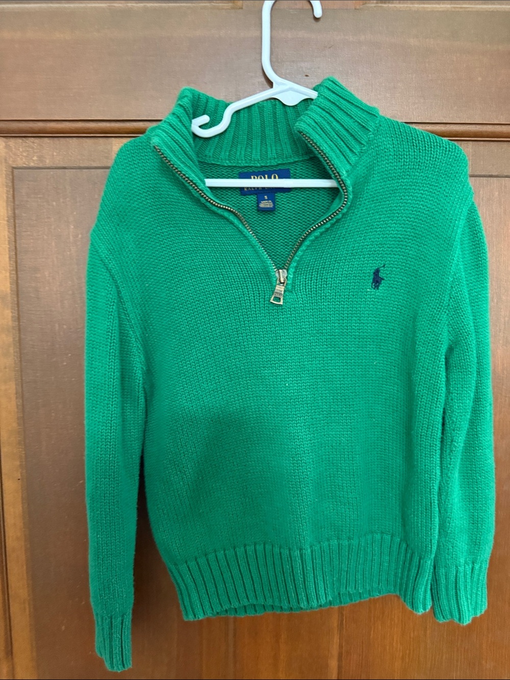 Polo by Ralph Lauren Kelly Green Half-Zip Sweater